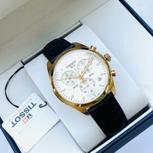 Load image into Gallery viewer, Tissot T Classic PR 100 Chronograph Silver Dial Black Leather Strap Watch for Men - T101.417.36.031.00