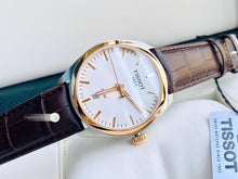 Load image into Gallery viewer, Tissot T Classic PR 100 Quartz White Dial Brown Leather Strap Watch for Men - T101.410.26.031.00