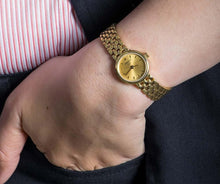 Load image into Gallery viewer, Tissot Lovely Gold Dial Gold Steel Strap Watch For Women - T058.009.33.021.00