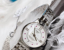 Load image into Gallery viewer, Tissot Chemin Des Tourelles Powermatic 80 Rubies Mother of Pearl Dial Silver Steel Strap Watch For Women - T099.207.11.113.00
