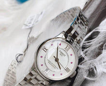 Load image into Gallery viewer, Tissot Chemin Des Tourelles Powermatic 80 Rubies Mother of Pearl Dial Silver Steel Strap Watch For Women - T099.207.11.113.00