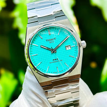 Load image into Gallery viewer, Tissot PRX Powermatic 80 Automatic Mint Green Dial Silver Steel Strap Watch for Men - T137.407.11.091.01