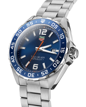 Load image into Gallery viewer, Tag Heuer Formula 1 Quartz Blue Dial Silver Steel Strap Watch for Men - WAZ1010.BA0842