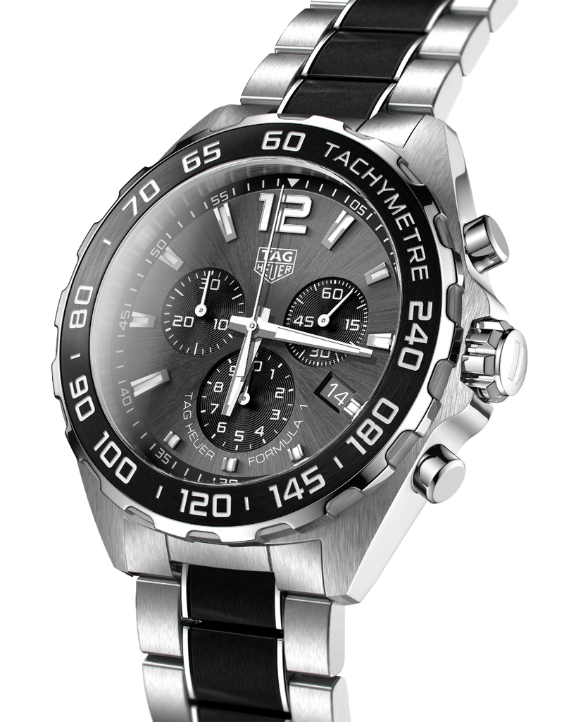 Tag Heuer Formula 1 Anthracite Dial Two Tone Steel Strap Watch For Men - CAZ1011.BA0843