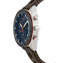 Load image into Gallery viewer, Tissot PRS 516 Chronograph Blue Dial Brown Leather Strap Watch For Men - T100.417.16.041.00