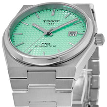 Load image into Gallery viewer, Tissot PRX Powermatic 80 Automatic Mint Green Dial Silver Steel Strap Watch for Men - T137.407.11.091.01