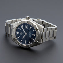 Load image into Gallery viewer, Tag Heuer Aquaracer Automatic Blue Dial Silver Steel Strap Watch for Men - WAY2112.BA0928