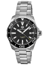 Load image into Gallery viewer, Tag Heuer Aquaracer Black Dial Silver Steel Strap Watch for Men - WAY111A.BA0928