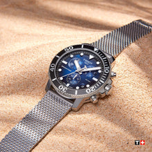 Load image into Gallery viewer, Tissot Seastar 1000 Chronograph Blue Dial Silver Mesh Bracelet Watch For Men - T120.417.11.041.02