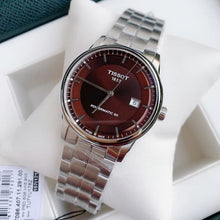 Load image into Gallery viewer, Tissot Luxury Powermatic 80 Brown Dial Silver Steel Strap Watch For Men - T086.407.11.291.00