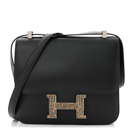 Madame Calfskin Lizard Constance 24 Black Ombre