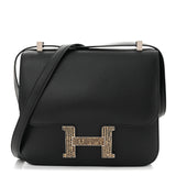 Madame Calfskin Lizard Constance 24 Black Ombre