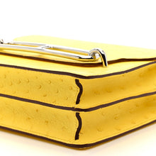 Load image into Gallery viewer, Ostrich Mini Sac Roulis Jaune Citron