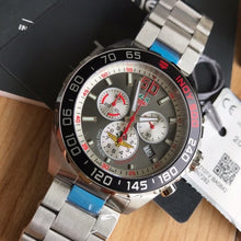 Load image into Gallery viewer, Tag Heuer Formula 1 Indy 500 Special Edition Black Dial Silver Steel Strap Watch for Men - CAZ101V.BA0842