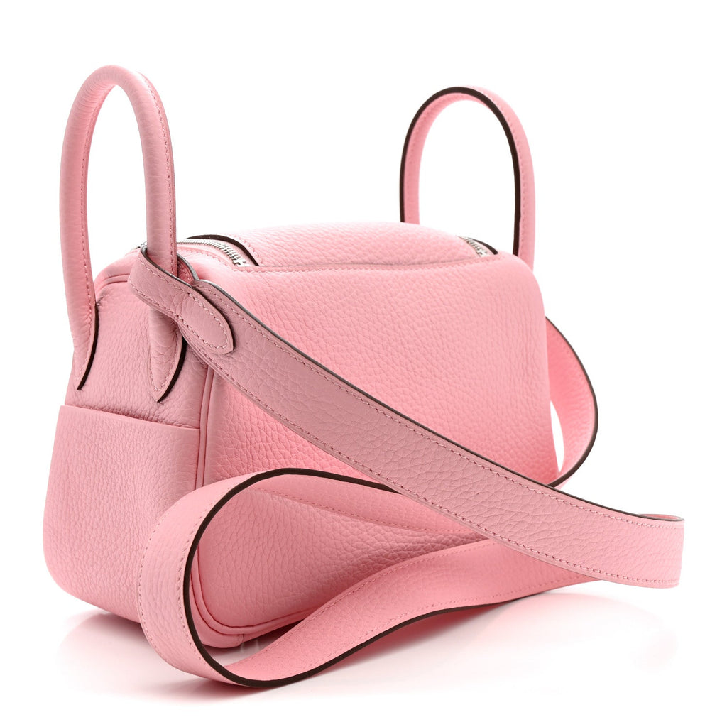 Taurillon Clemence Verso Mini Lindy 20 Rose Sakura Gris Perle