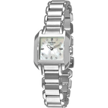 Load image into Gallery viewer, Tissot T Wave Diamonds Mother of Pearl Dial Silver Steel Strap Watch for Women - T02.1.285.74