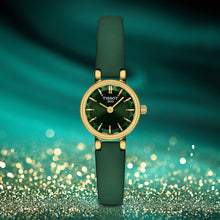 Load image into Gallery viewer, Tissot Lovely Round Green Mother of Pearl Dial Green Leather Strap Watch for Women - T140.009.36.091.00