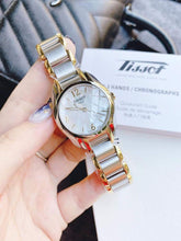 Load image into Gallery viewer, Tissot T Wave Mother of Pearl Dial Two Tone Steel Strap Watch for Women - T023.210.22.117.00