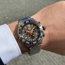 Load image into Gallery viewer, Tag Heuer Formula 1 Chronograph Ceramic Black Dial Silver Steel Strap Watch for Men - CAZ101AH.BA0842