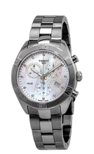 Load image into Gallery viewer, Tissot PR 100 Sport Chic Chronograph Diamonds Mother of Pearl Dial Silver Steel Strap Watch for Women - T101.917.11.116.00