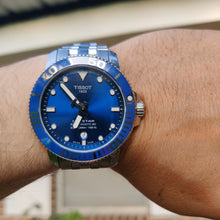 Load image into Gallery viewer, Tissot Seastar 1000 Blue Dial Silver Steel Strap Watch For Men - T120.410.11.041.00