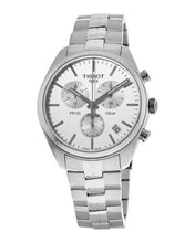 Load image into Gallery viewer, Tissot T Classic PR 100 Chronograph Silver Dial Silver Steel Strap Watch For Men - T101.417.11.031.00