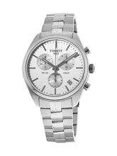 Load image into Gallery viewer, Tissot T Classic PR 100 Chronograph Silver Dial Silver Steel Strap Watch For Men - T101.417.11.031.00