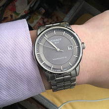 Load image into Gallery viewer, Tissot Luxury Powermatic 80 Grey Dial Silver Steel Strap Watch for Men - T086.407.11.061.00