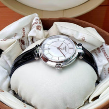 Load image into Gallery viewer, Tissot T Lady Flamingo Mother of Pearl White Dial Black Leather Strap Watch for Women - T094.210.16.111.00