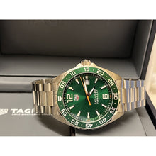 Load image into Gallery viewer, Tag Heuer Formula 1 Limited Edition Green Dial Silver Steel Strap Watch for Men - WAZ1017.BA0842