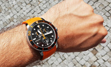 Load image into Gallery viewer, Tissot Seastar 1000 Chronograph Black Dial Orange Rubber Strap Watch For Men - T120.417.17.051.01