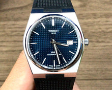 Load image into Gallery viewer, Tissot PRX Powermatic 80 Blue Dial Black Rubber Strap Watch for Men - T137.407.17.041.00