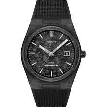 Load image into Gallery viewer, Tissot PRX Powermatic 80 Carbon Black Dial Black Rubber Strap Watch for Men - T137.907.97.201.00