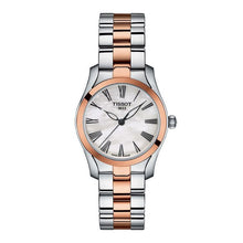 Load image into Gallery viewer, Tissot T Wave Mother of Pearl Dial Two Tone Steel Strap Watch For Women - T112.210.22.113.01