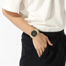 Load image into Gallery viewer, Hugo Boss Skytraveller Chronograph Black Dial Gold Steel Strap Watch for Men - 1514152
