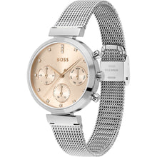 Load image into Gallery viewer, Hugo Boss Flawless Pink Dial Silver Mesh Bracelet Watch for Women - 1502625