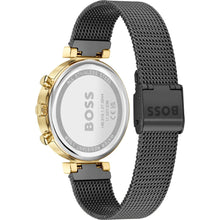 Load image into Gallery viewer, Hugo Boss Flawless Black Dial Black Mesh Bracelet Watch for Women - 1502627