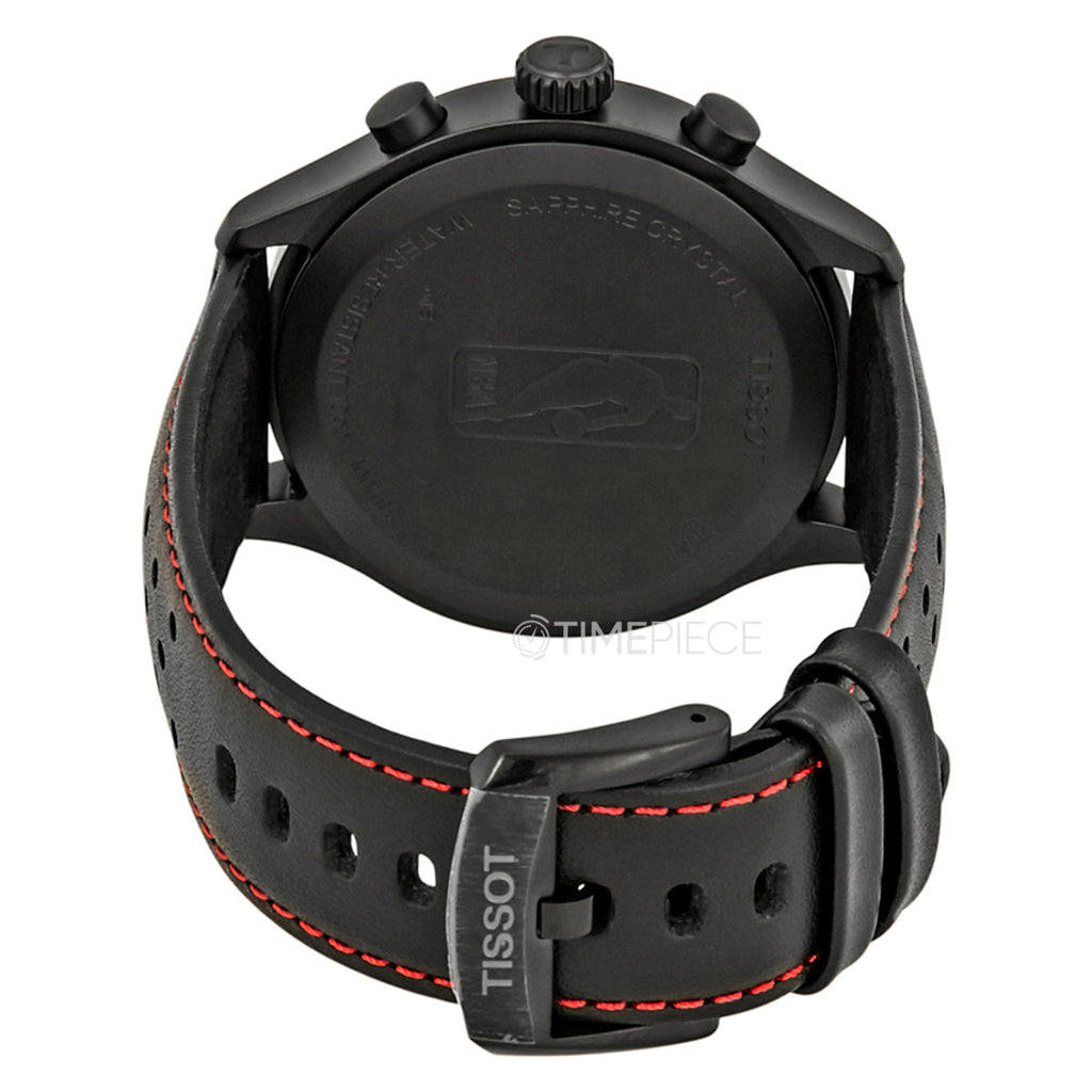 Tissot T Sport Chrono XL NBA Teams Special Chicago Bulls Edition Black Dial Black Leather Strap Watch for Men - T116.617.36.051.00