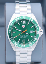Load image into Gallery viewer, Tag Heuer Formula 1 Limited Edition Green Dial Silver Steel Strap Watch for Men - WAZ1017.BA0842
