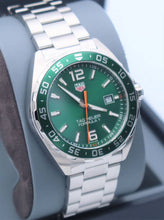 Load image into Gallery viewer, Tag Heuer Formula 1 Limited Edition Green Dial Silver Steel Strap Watch for Men - WAZ1017.BA0842