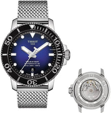 Load image into Gallery viewer, Tissot Seastar 1000 Powermatic 80 Blue Dial SIlver Mesh Bracelet Watch For Men - T120.407.11.041.02