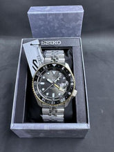 Load image into Gallery viewer, Seiko 5 Sports GMT US Special Edition Automatic Grey Dial Silver Steel Strap Watch For Men - SSK021K1