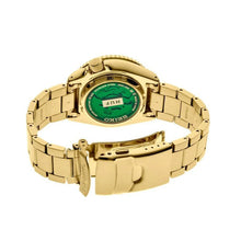 Load image into Gallery viewer, Seiko 5 Sports HUF Limited Edition Green Dial Gold Steel Strap Watch For Men - SRPJ20