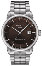 Load image into Gallery viewer, Tissot Luxury Powermatic 80 Brown Dial Silver Steel Strap Watch For Men - T086.407.11.291.00