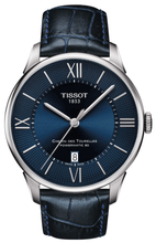 Load image into Gallery viewer, Tissot Chemin Des Tourelles Powermatic 80 Blue Dial Blue Leather Strap Watch for Men - T099.407.16.048.00