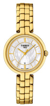 Load image into Gallery viewer, Tissot Flamingo Mother of Pearl White Dial Gold Steel Strap Watch For Women - T094.210.33.111.00