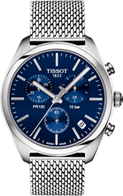 Load image into Gallery viewer, Tissot PR 100 Chronograph Blue Dial Silver Mesh Bracelet Watch for Men - T101.417.11.041.00