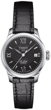 Load image into Gallery viewer, Tissot Le Locle Automatic Lady Black Dial Black Leather Strap Watch for Women - T41.1.123.57