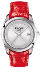 Load image into Gallery viewer, Tissot Couturier Lady Silver Dial Red Leather Strap Watch for Women - T035.210.16.031.01