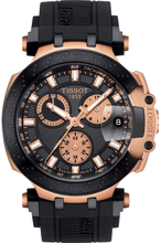 Load image into Gallery viewer, Tissot T Race Chronograph Black Dial Black Silicone Strap Watch For Men - T115.417.37.051.00